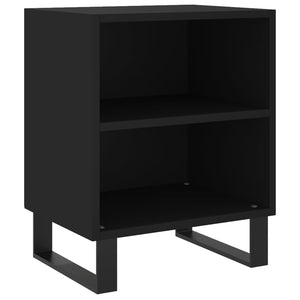Comodino Nero 40x30x50 cm in Legno Multistrato 826798