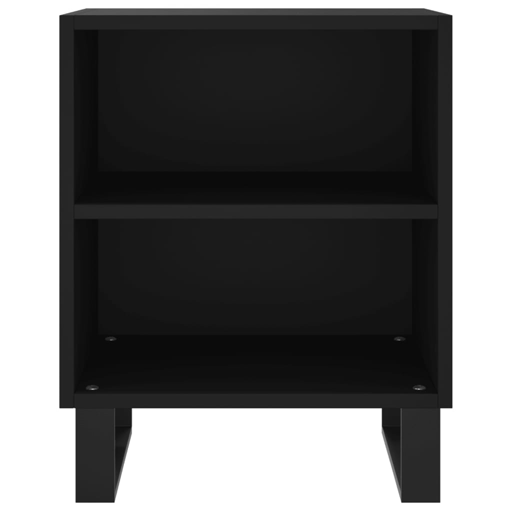 Comodino Nero 40x30x50 cm in Legno Multistrato 826798
