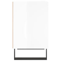 Comodino Bianco Lucido 40x30x50 cm in Legno Multistrato 826800