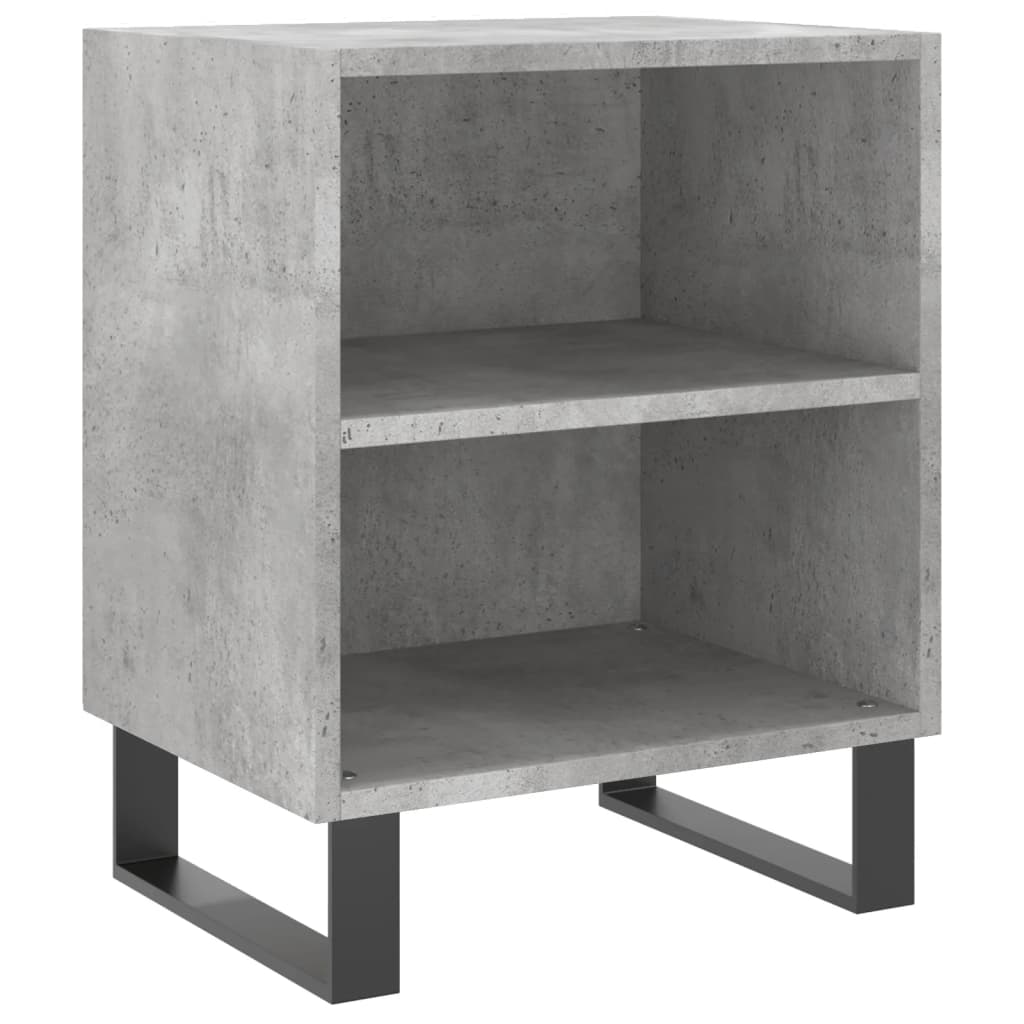 Comodini 2 pz Grigio Cemento 40x30x50 cm in Legno Multistrato 826805