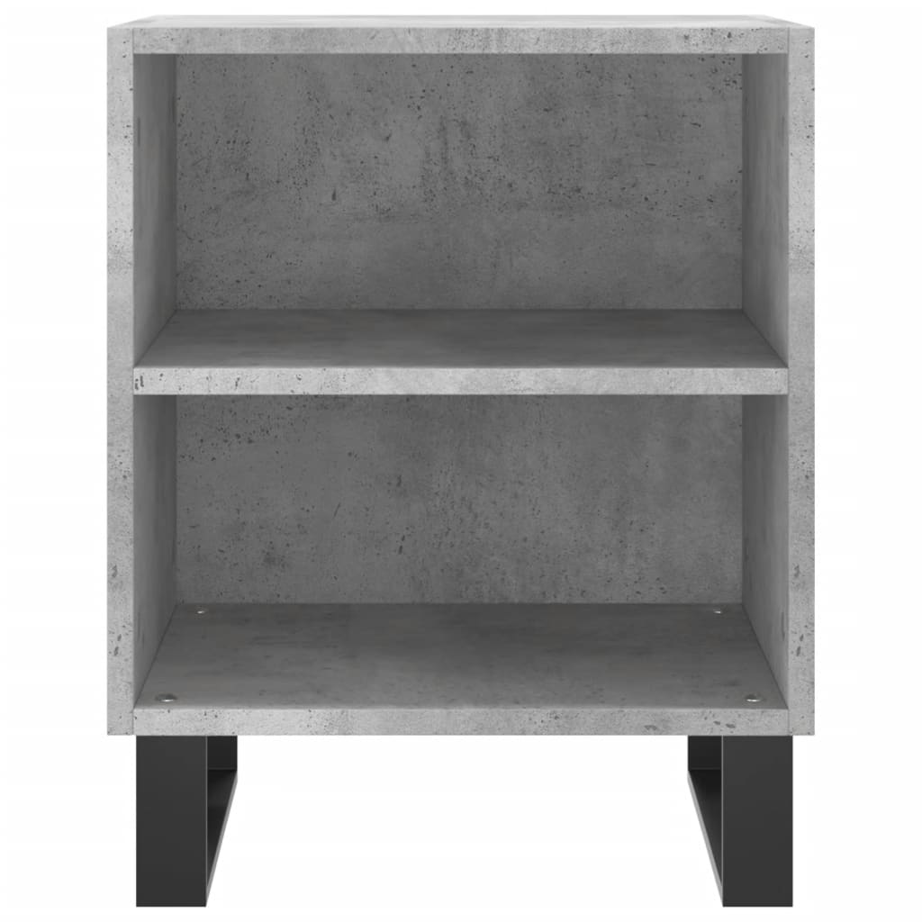 Comodini 2 pz Grigio Cemento 40x30x50 cm in Legno Multistrato 826805