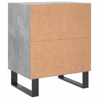 Comodini 2 pz Grigio Cemento 40x30x50 cm in Legno Multistrato 826805