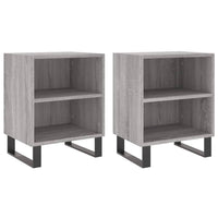 Comodini Grigio Sonoma 2 pz-Set di 2 Tavolino da notte 40x30x50 cm in Legno Multistrato 363833