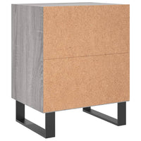 Comodini Grigio Sonoma 2 pz-Set di 2 Tavolino da notte 40x30x50 cm in Legno Multistrato 363833