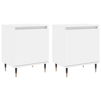 Comodini 2 pz Bianchi 40x30x50 cm in Legno Multistrato 826813