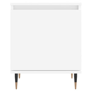 Comodini 2 pz Bianchi 40x30x50 cm in Legno Multistrato 826813