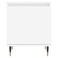 Comodini 2 pz-Set di 2 Tavolino da notte Bianchi 40x30x50 cm in Legno Multistrato 786909
