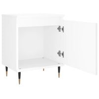 Comodini 2 pz-Set di 2 Tavolino da notte Bianchi 40x30x50 cm in Legno Multistrato 786909