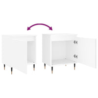 Comodini 2 pz Bianchi 40x30x50 cm in Legno Multistrato 826813