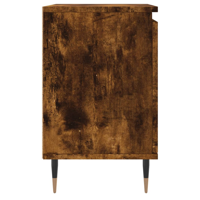 Comodini Rovere Fumo 2 pz-Set di 2 Tavolino da notte 40x30x50 cm in Legno Multistrato 574181