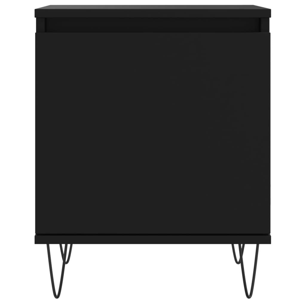 Comodino Nero 40x30x50 cm in Legno Multistrato 826830