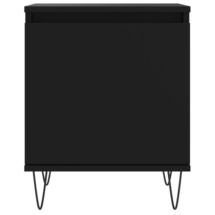 Comodino Nero 40x30x50 cm in Legno Multistrato 826830