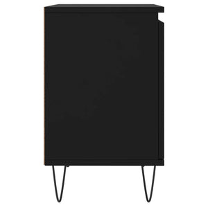 Comodino Nero 40x30x50 cm in Legno Multistrato 826830