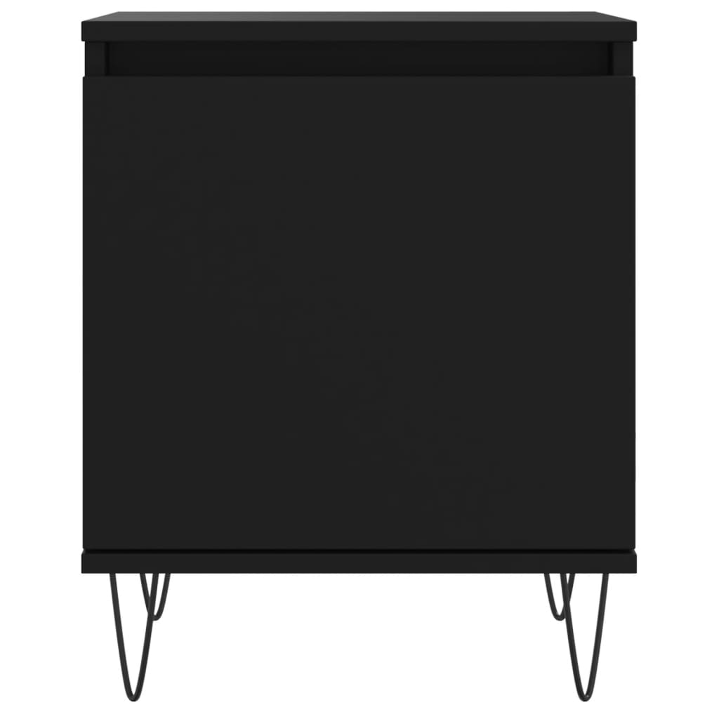 Comodini 2 pz Neri 40x30x50 cm in Legno Multistrato 826831