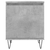 Comodini 2 pz Grigio Cemento 40x30x50 cm in Legno Multistrato 826837