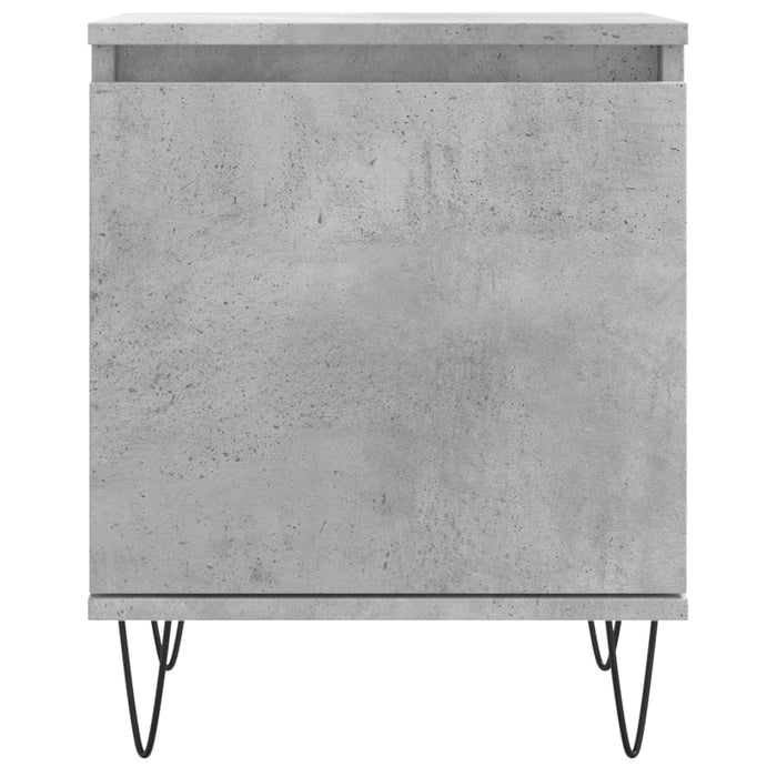 Comodini 2 pz Grigio Cemento 40x30x50 cm in Legno Multistrato 826837
