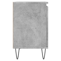 Comodini 2 pz Grigio Cemento 40x30x50 cm in Legno Multistrato 826837