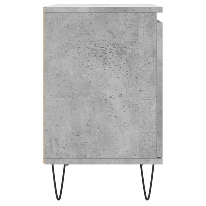 Comodini 2 pz Grigio Cemento 40x30x50 cm in Legno Multistrato 826837