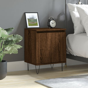 Comodino Rovere Marrone 40x30x50 cm in Legno Multistrato