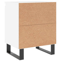 Comodini 2 pz Bianchi 40x30x50 cm in Legno Multistrato 826845