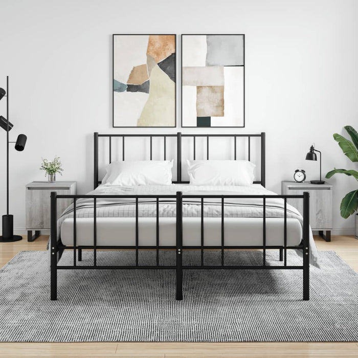 Comodini Grigio Sonoma 2 pz-Set di 2 Tavolino da notte 40x30x50 cm in Legno Multistrato 116300