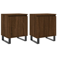 Comodini Rovere Marrone 2 pz 40x30x50 cm in Legno Multistrato 826859