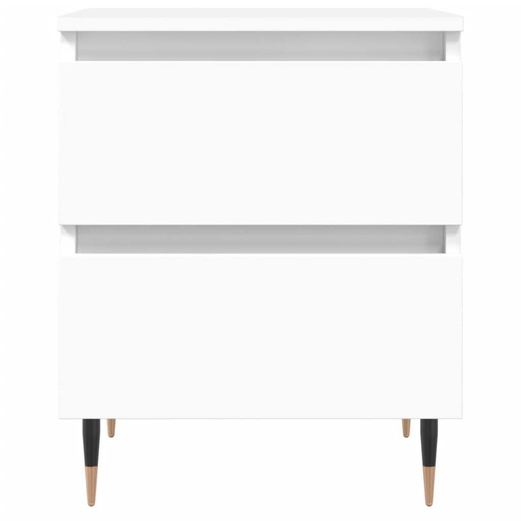 Comodino Bianco 40x35x50 cm in Legno Multistrato 826860