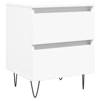 Comodino Bianco 40x35x50 cm in Legno Multistrato 826876