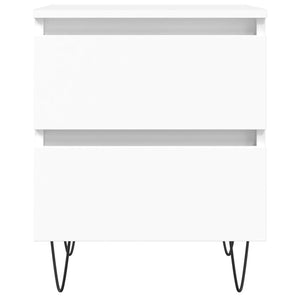 Comodino Bianco 40x35x50 cm in Legno Multistrato 826876