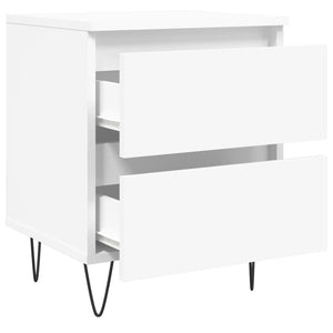 Comodino Bianco 40x35x50 cm in Legno Multistrato 826876