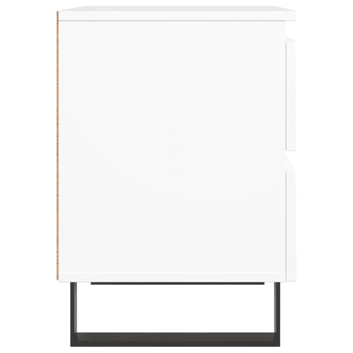 Comodino-Tavolino da notte Bianco 40x35x50 cm in Legno Multistrato 101151