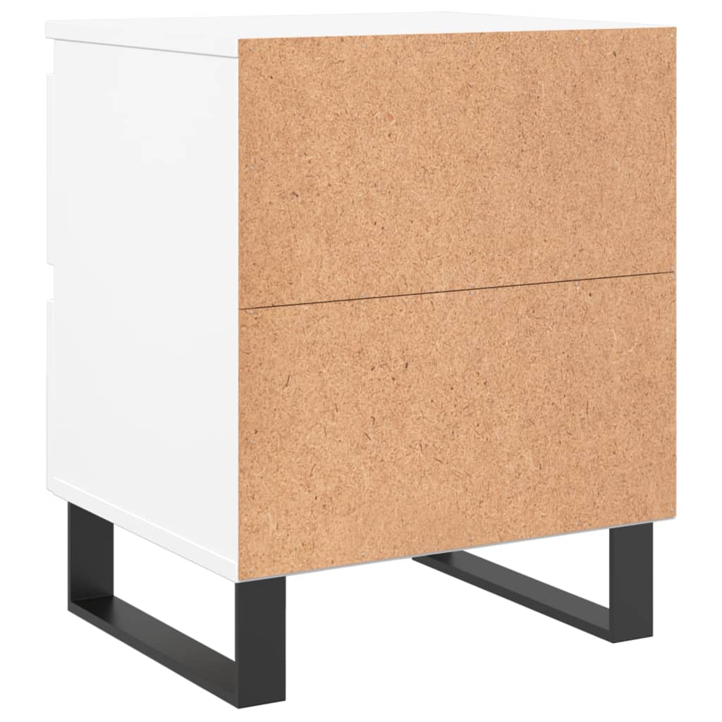 Comodino-Tavolino da notte Bianco 40x35x50 cm in Legno Multistrato 101151