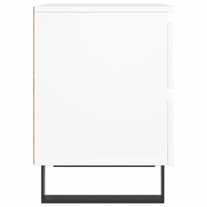 Comodini 2pz Bianchi 40x35x50 cm in Legno Multistrato 826893