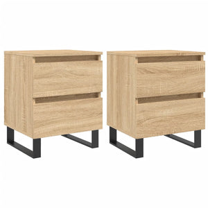 Comodini 2pz-Set di 2 Tavolino da notte Rovere Sonoma 40x35x50 cm in Legno Multistrato 130761