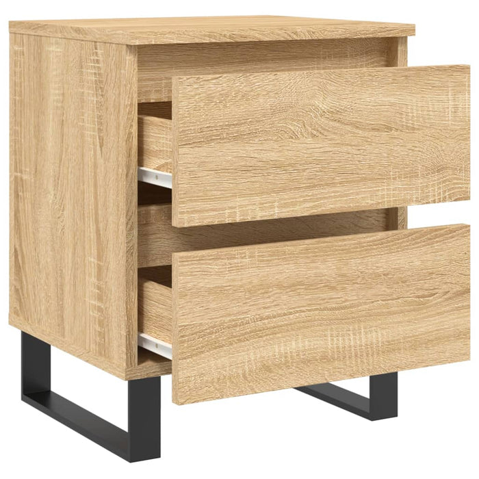 Comodini 2pz-Set di 2 Tavolino da notte Rovere Sonoma 40x35x50 cm in Legno Multistrato 130761