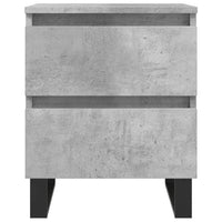 Comodino Grigio Cemento 40x35x50 cm in Legno Multistrato 826900