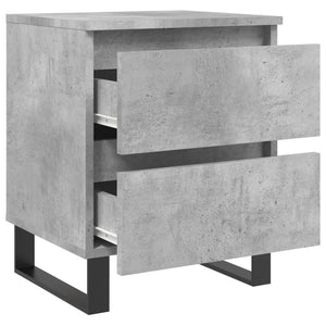Comodino Grigio Cemento 40x35x50 cm in Legno Multistrato 826900