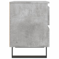 Comodino Grigio Cemento 40x35x50 cm in Legno Multistrato 826900