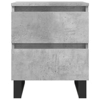 Comodini 2pz Grigio Cemento 40x35x50 cm in Legno Multistrato 826901