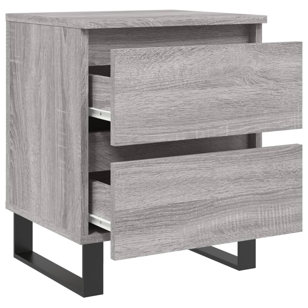 Comodino Grigio Sonoma 40x35x50 cm in Legno Multistrato 826904