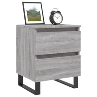 Comodini 2pz Grigio Sonoma 40x35x50 cm in Legno Multistrato 826905
