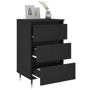 Comodini 2 pz Neri 40x35x69 cm in Legno Multistrato 826911