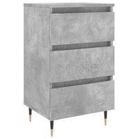 Comodino Grigio Cemento 40x35x69 cm in Legno Multistratocod mxl 82047