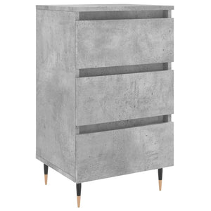 Comodino Grigio Cemento 40x35x69 cm in Legno Multistratocod mxl 82047