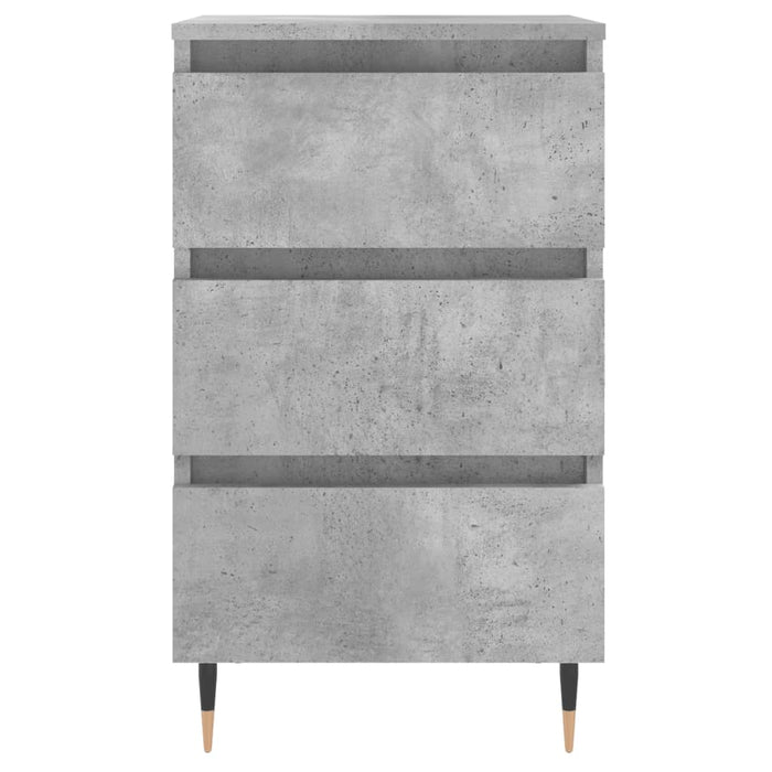 Comodini 2 pz Grigio Cemento 40x35x69 cm in Legno Multistrato 826917