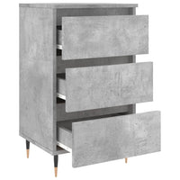 Comodini 2 pz Grigio Cemento 40x35x69 cm in Legno Multistrato 826917