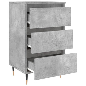 Comodini 2 pz Grigio Cemento 40x35x69 cm in Legno Multistrato 826917