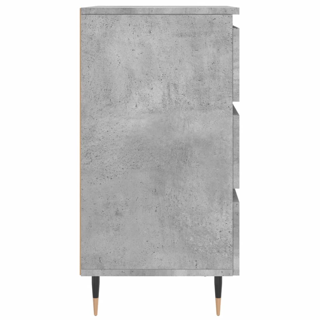 Comodini 2 pz Grigio Cemento 40x35x69 cm in Legno Multistrato 826917