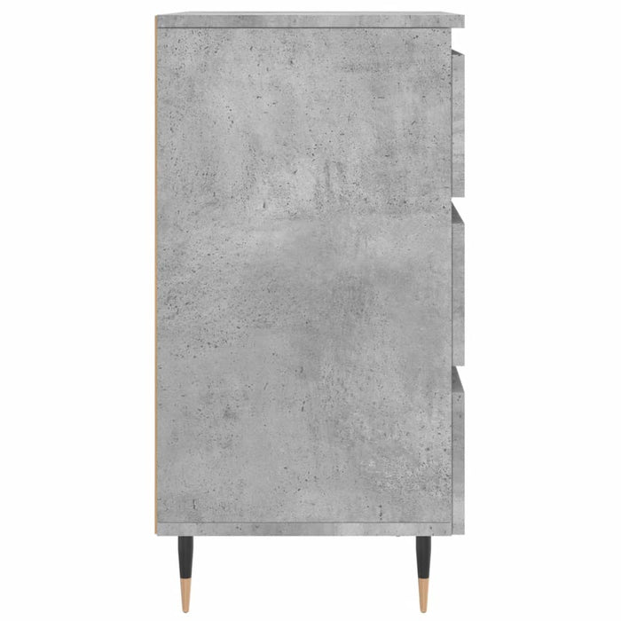 Comodini 2 pz Grigio Cemento 40x35x69 cm in Legno Multistrato 826917