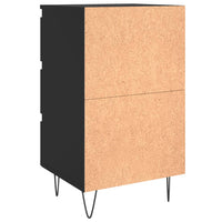 Comodini 2 pz Neri 40x35x69 cm in Legno Multistrato 826927